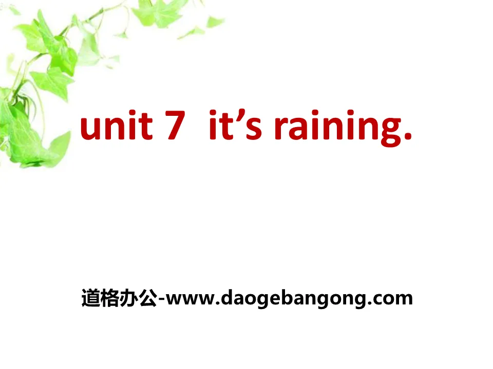 《It’s raining》PPT課件9