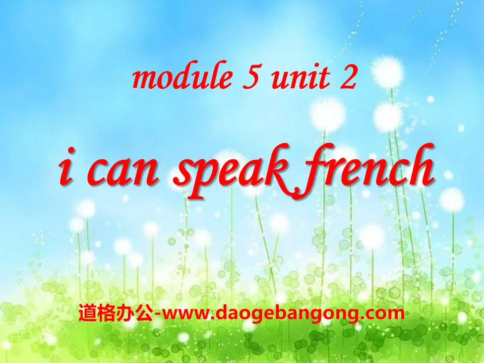 《I can speak French》PPT课件