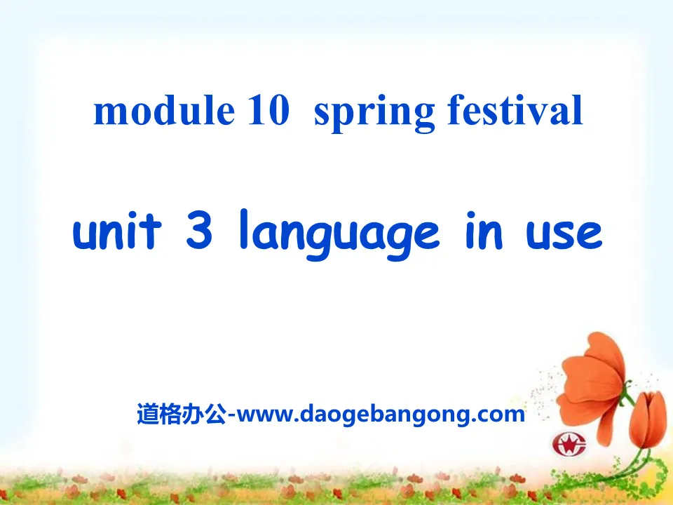 《Language in use》Spring Festival PPT课件