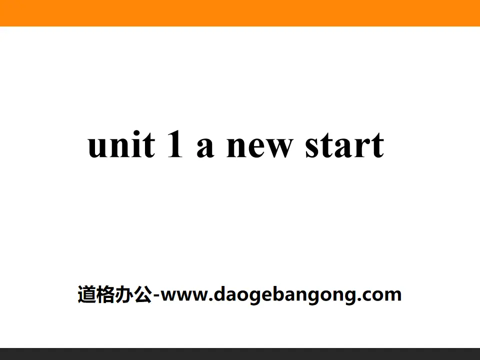 《A new start》PPT