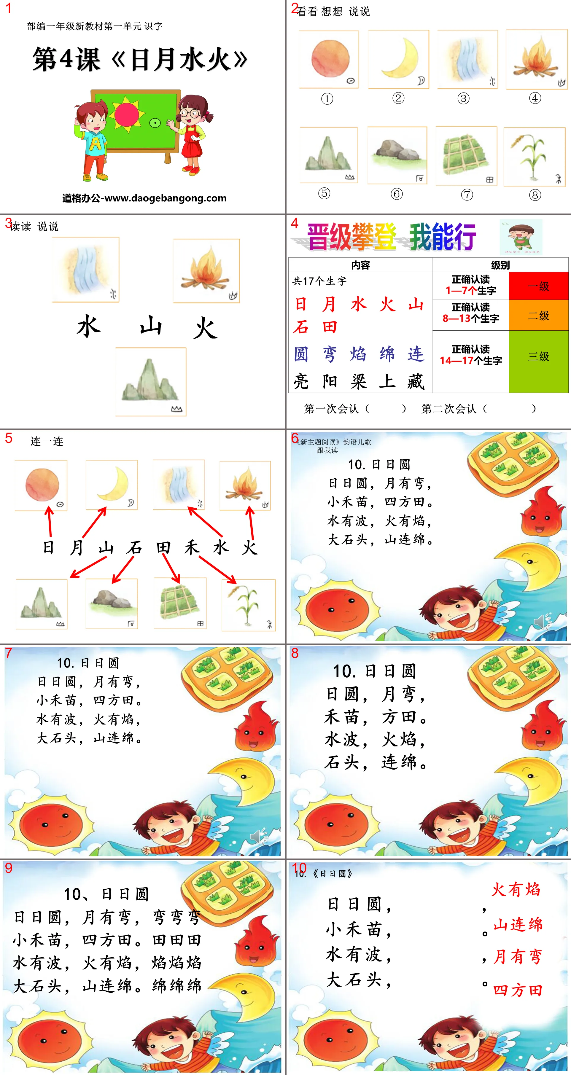 Cours PPT « Soleil, Lune, Eau et Feu »