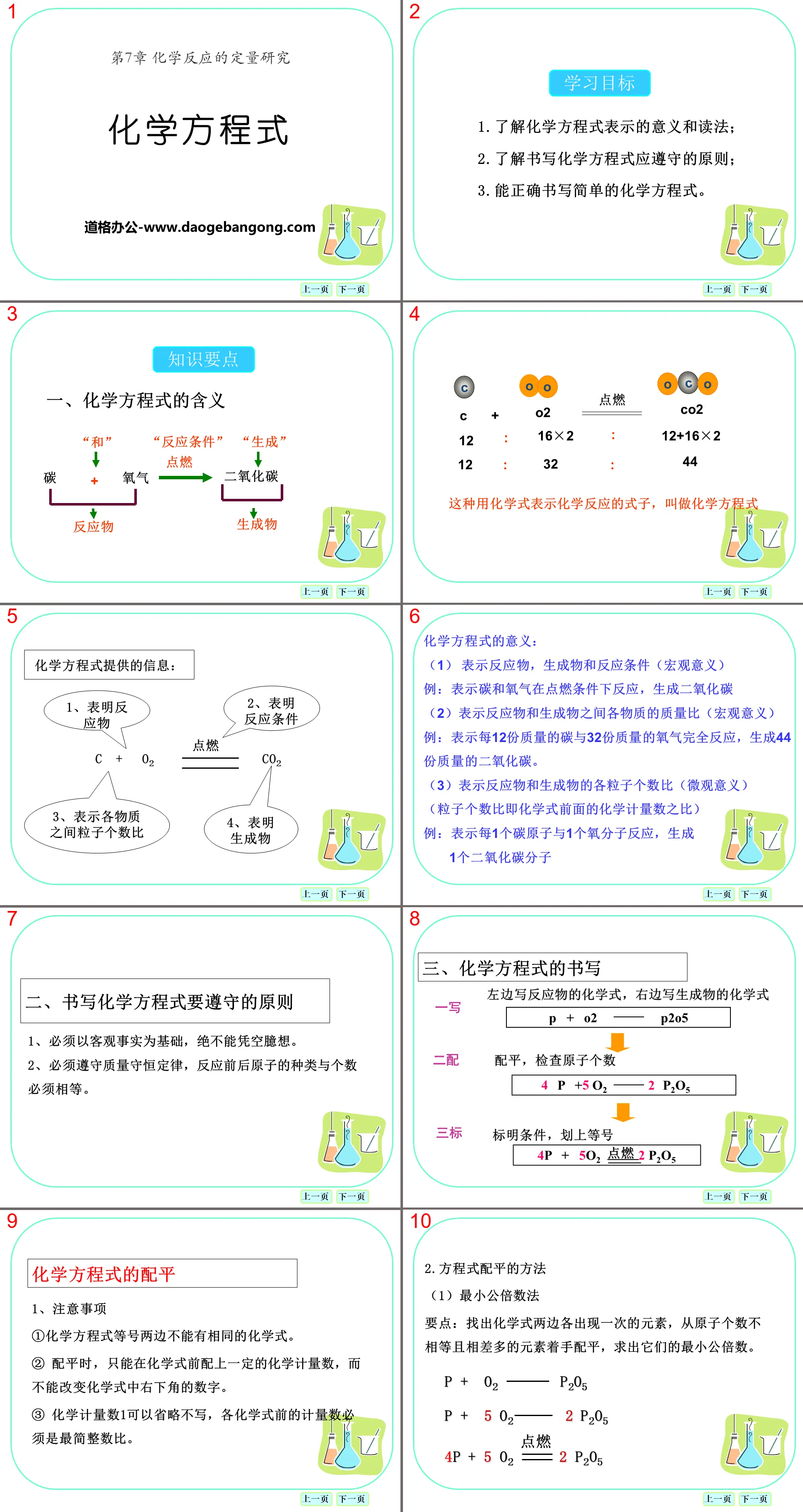 Cours PPT « Équations chimiques » Étude quantitative des réactions chimiques