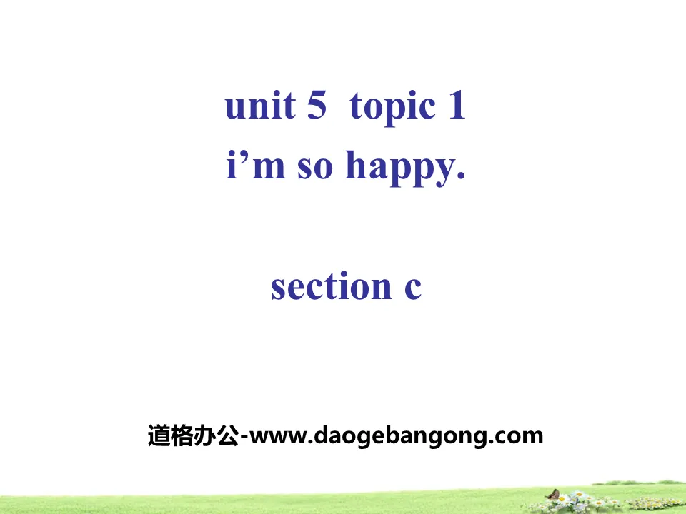 《I'm so happy》SectionC PPT