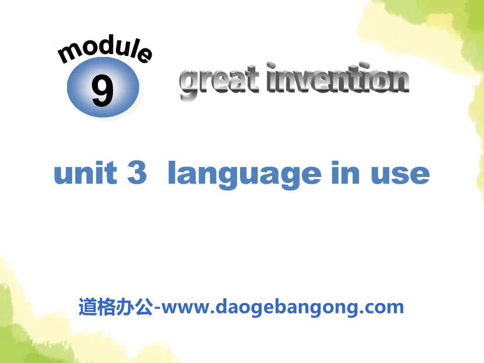 "Language in use" Great inventions PPT courseware 3