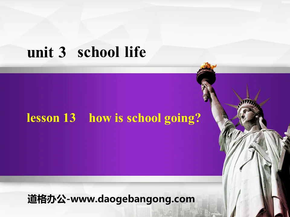 "How Is School Going?" School Life PPT download