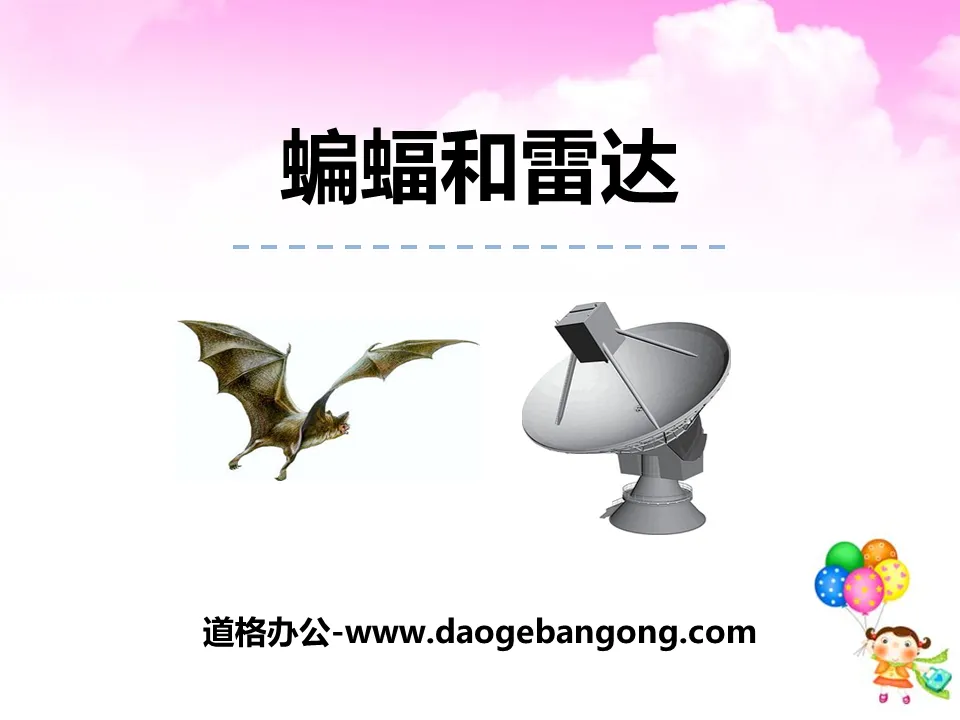 "Bat and Radar" PPT teaching courseware