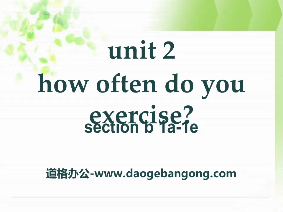 《How often do you exercise?》PPT课件24