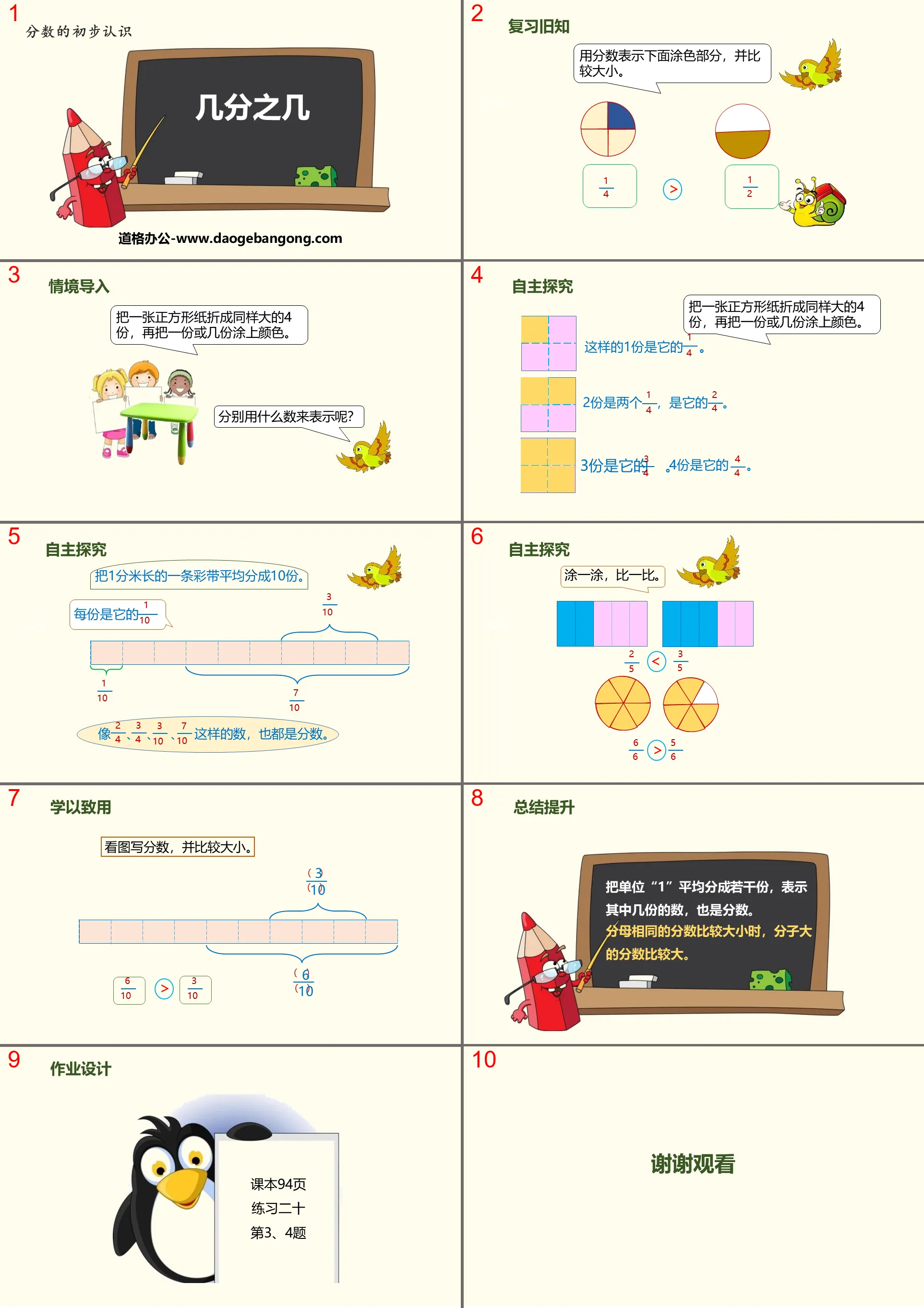 《幾分之幾》分數的初步認識PPT下載