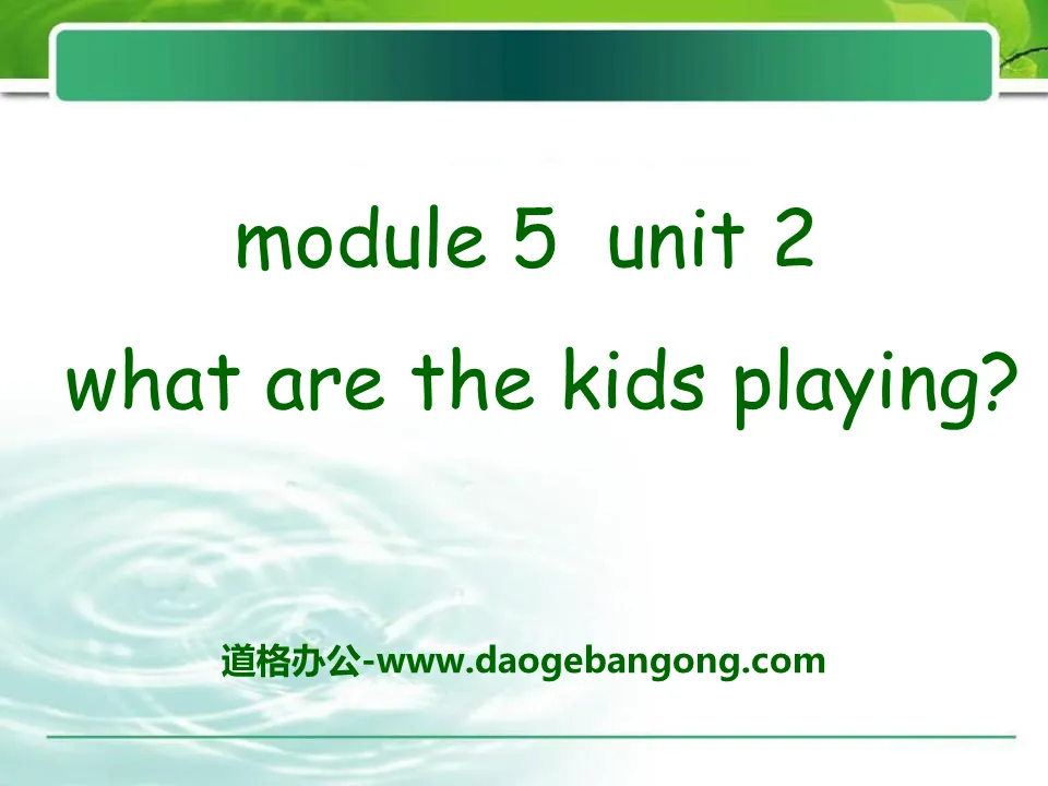 《What are the kids playing?》PPT课件2