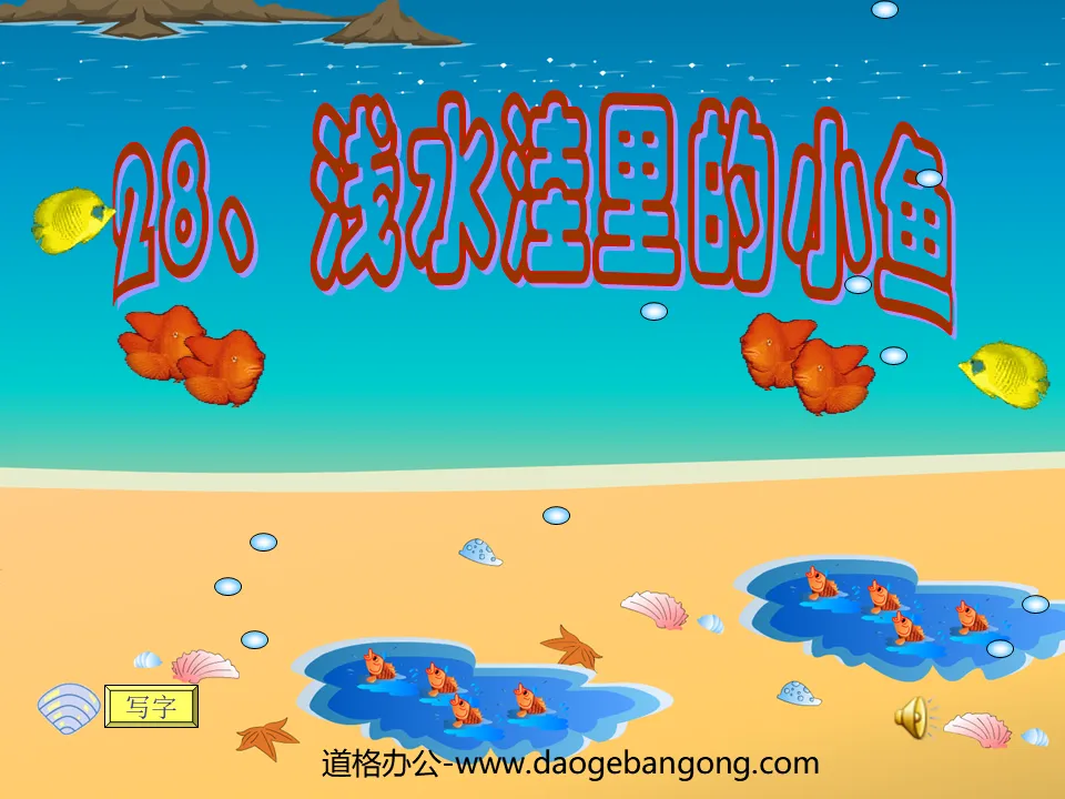 "Little Fish in Shallow Puddles" PPT teaching courseware download 4