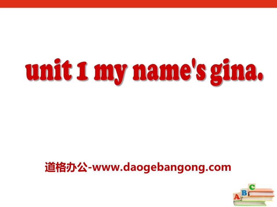 《My name's Gina》PPT课件7