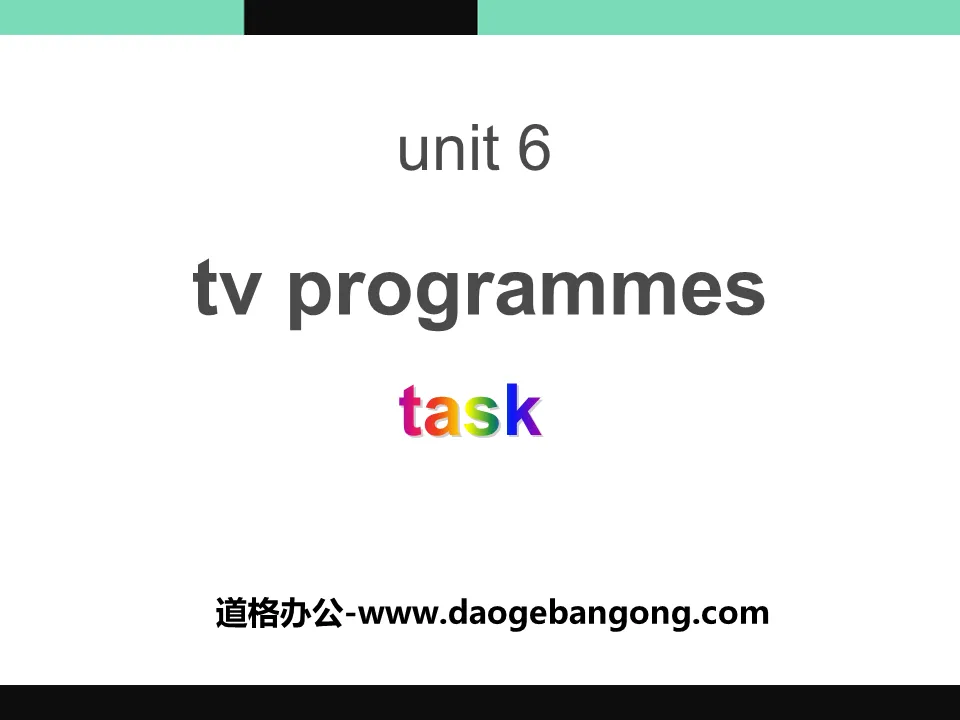 《TV programmes》TaskPPT