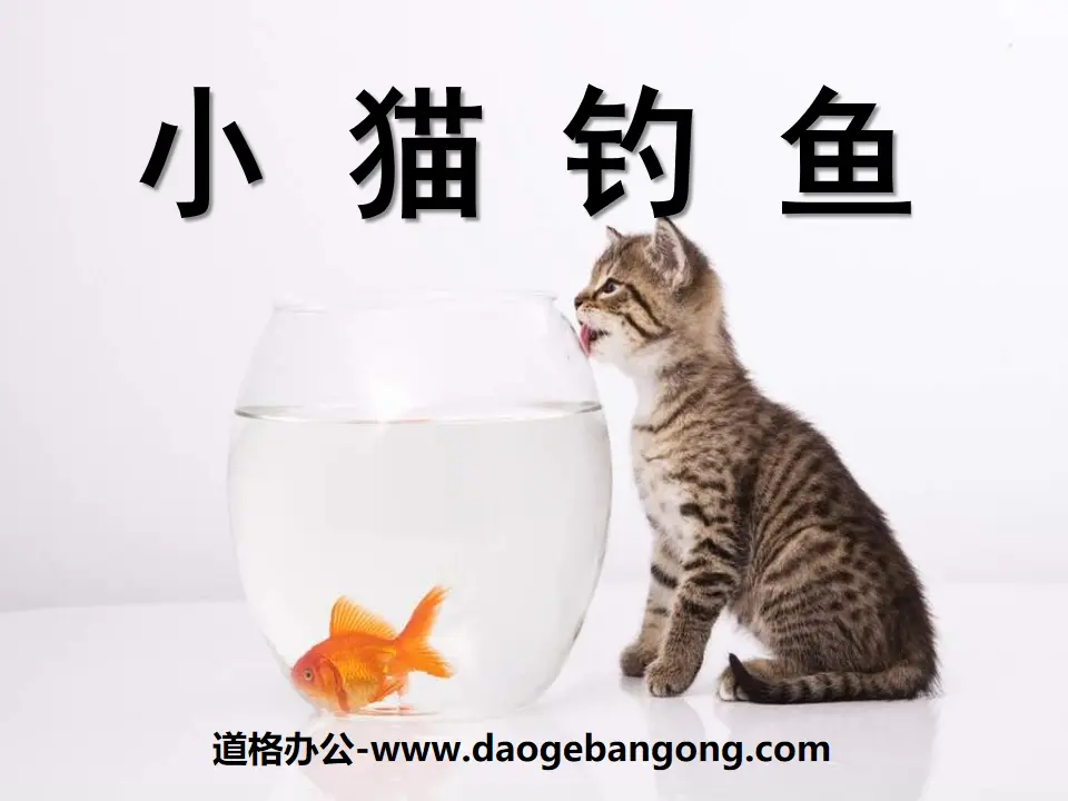 "Kitten Fishing" PPT Courseware 2