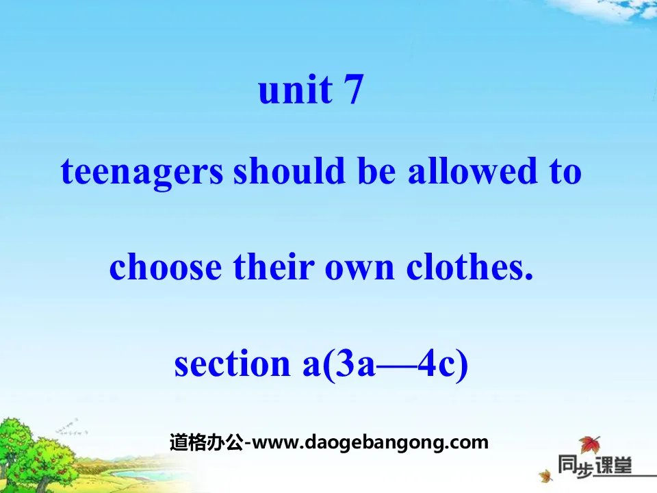 《Teenagers should be allowed to choose their own clothes》PPT课件14