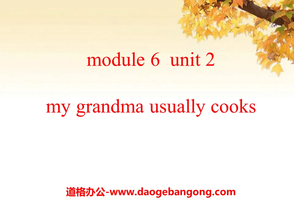 《My grandma usually cooks》PPT课件