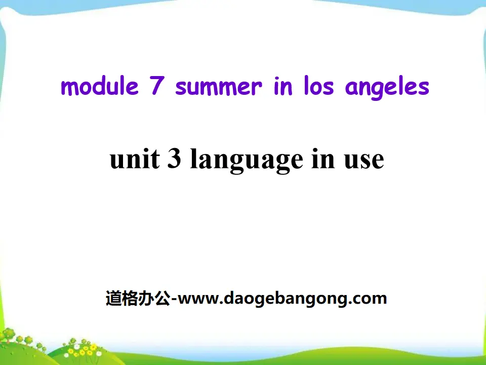 《Language in use》Summer in Los Angeles PPT课件2