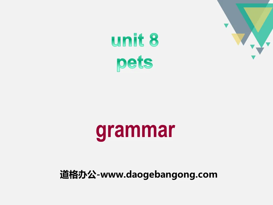 《Pets》GrammarPPT