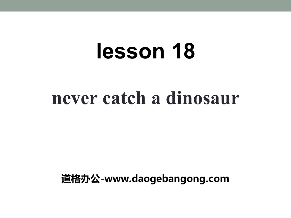 《Never Catch a Dinosaur》Safety PPT