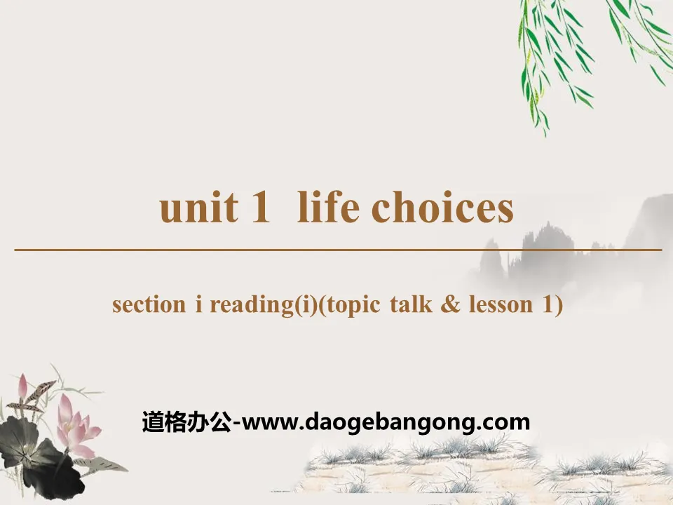 《Life Choices》Section ⅠPPT