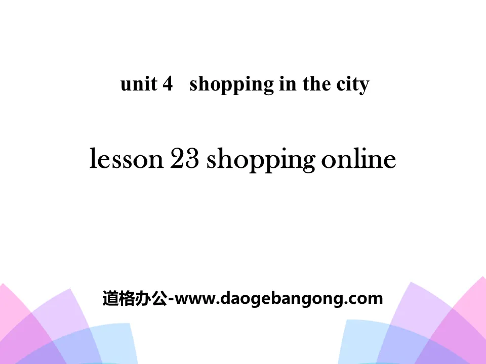 《Shopping Online》Shopping in the City PPT