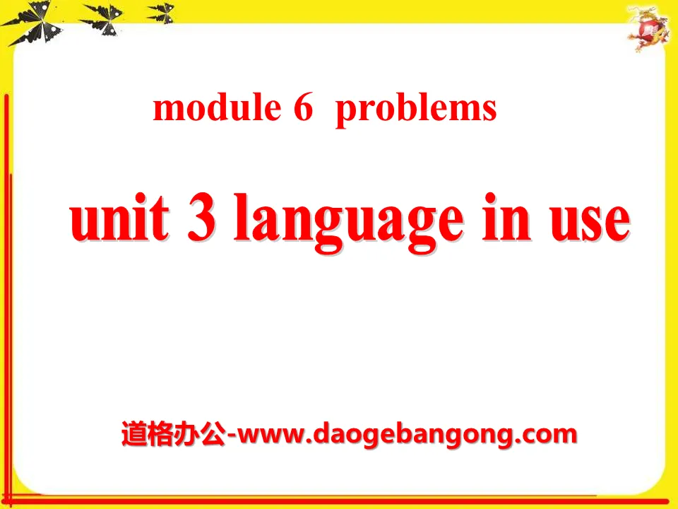 《Language in use》Problems PPT课件