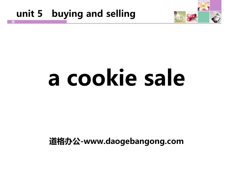 "A Cookie Sale" Buying and Selling PPT teaching courseware