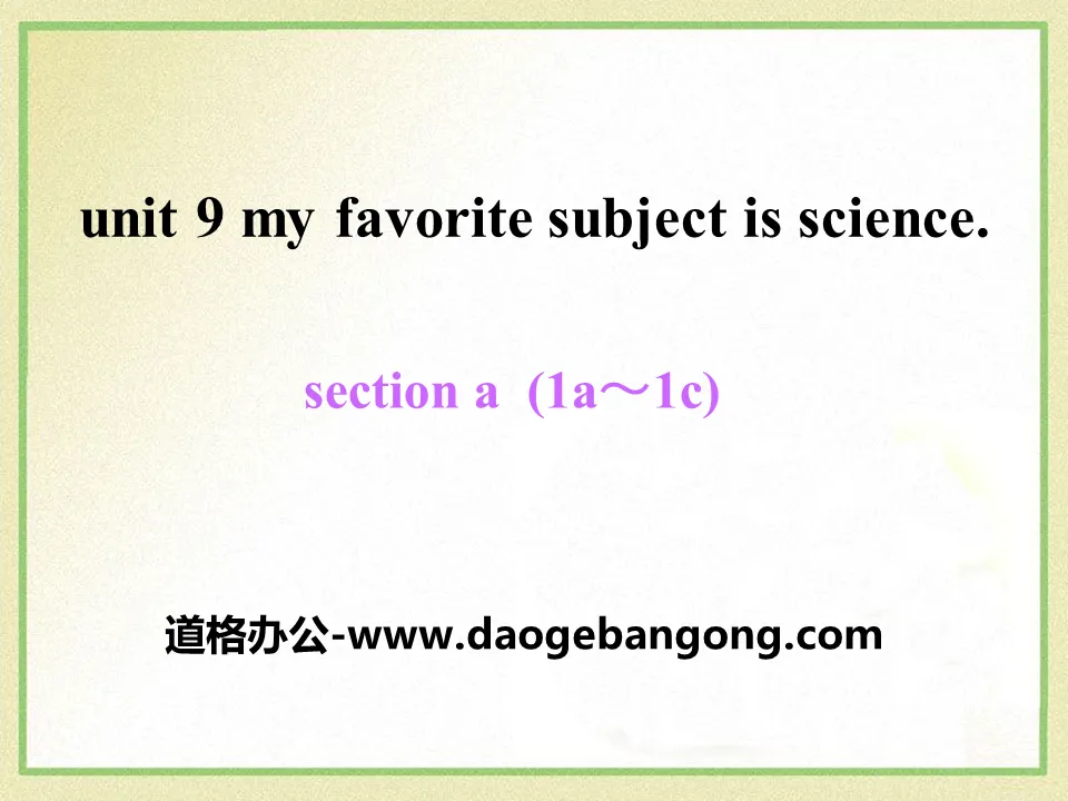 《My favorite subject is science》PPT课件12