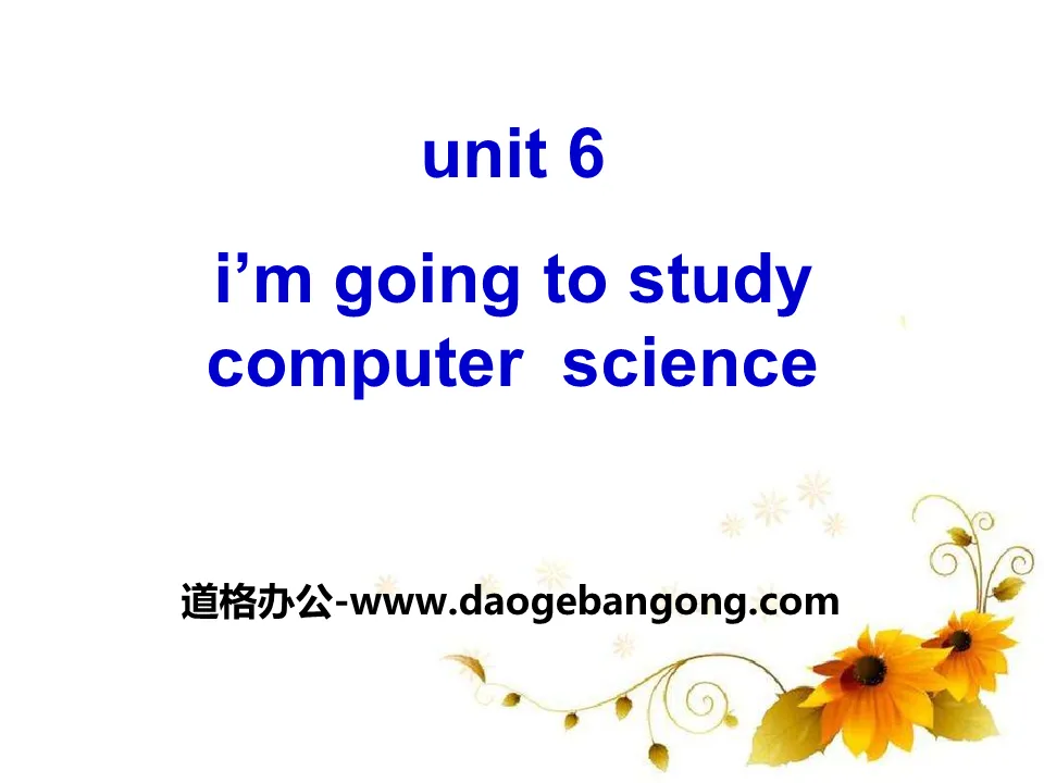 《I'm going to study computer science》PPT课件20