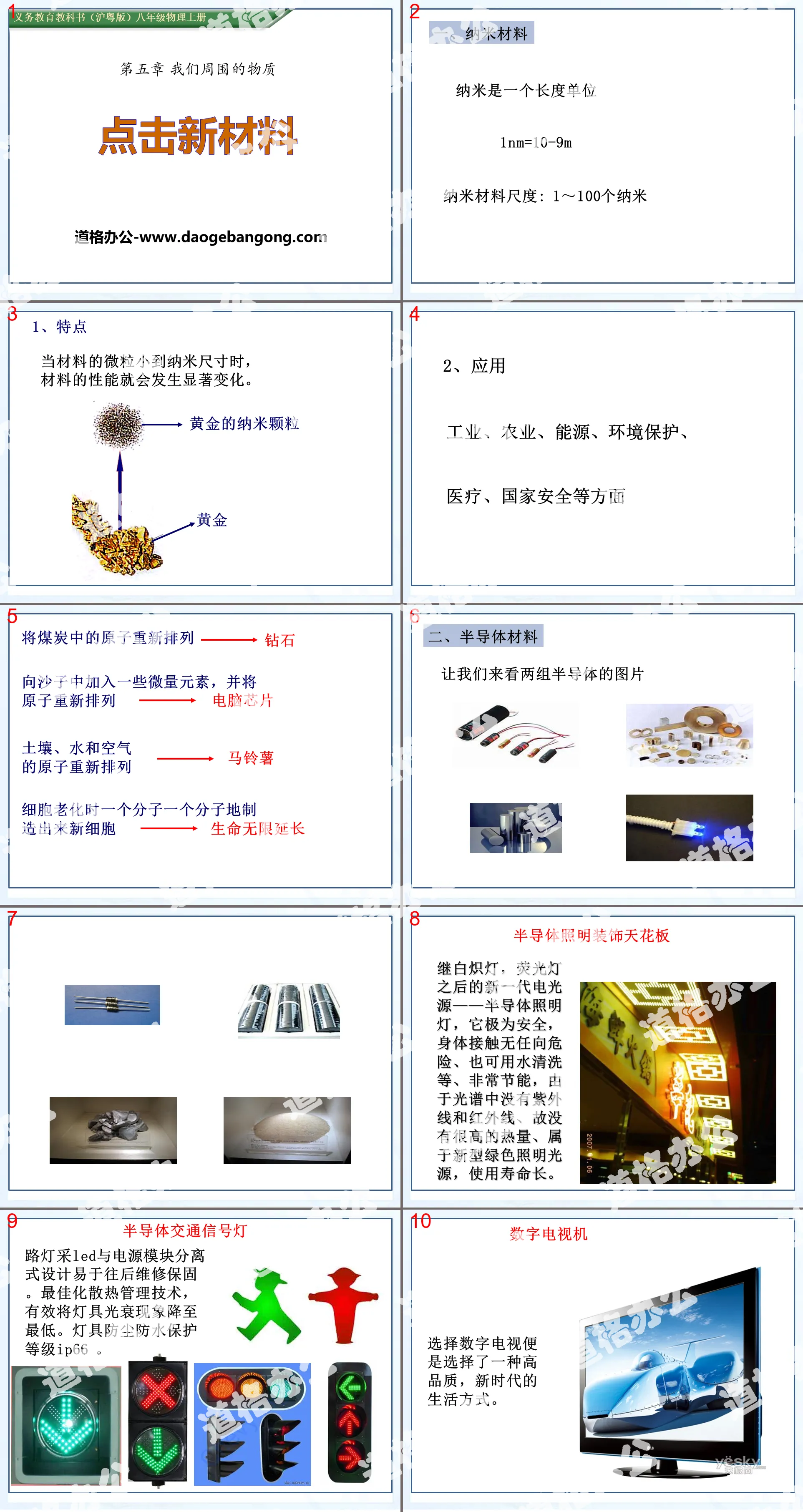 "Click New Materials" Materials Around Us PPT Courseware 3