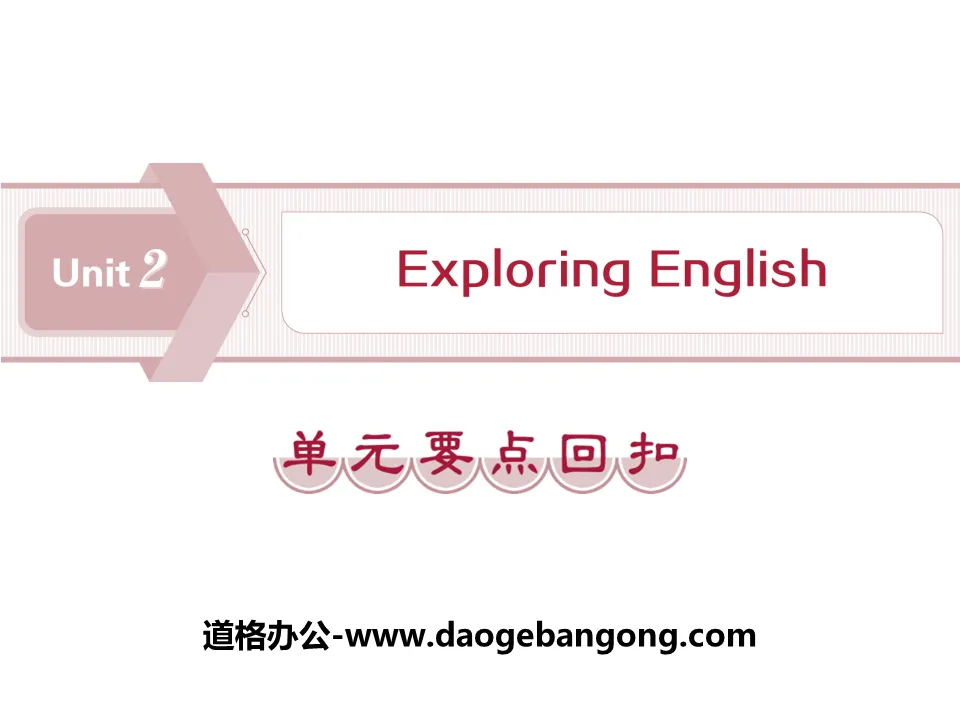 "Exploring English" unit key points rebate PPT