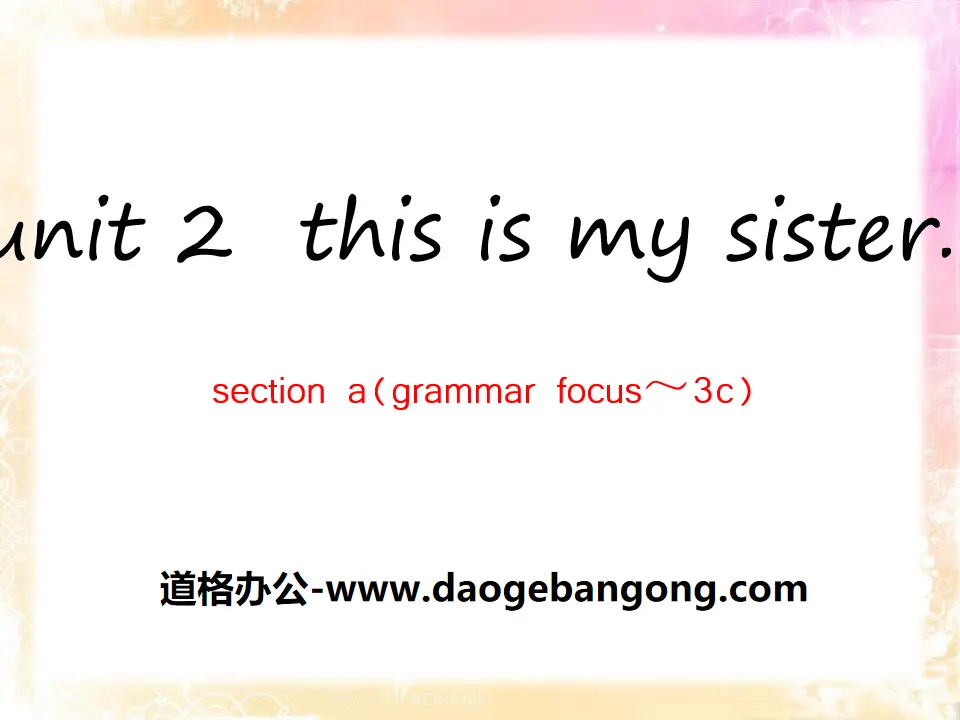 《This is my sister》PPT课件10
