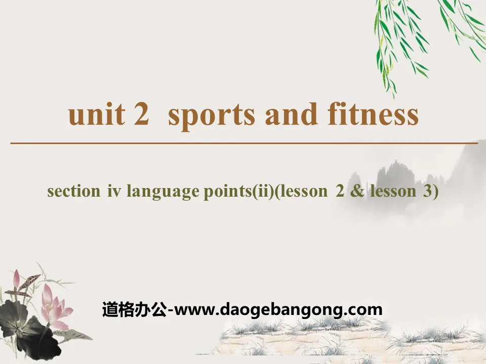 《Sports And Fitness》Section ⅣPPT