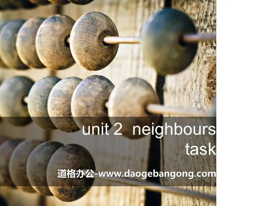 《Neighbours》TaskPPT