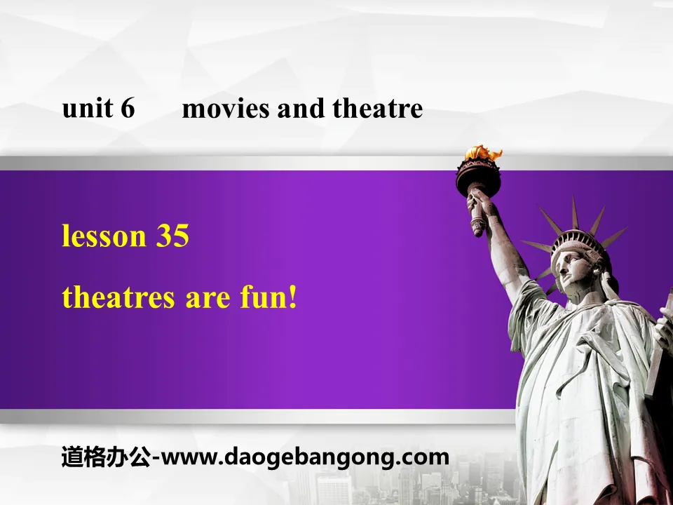 《Theatres Are Fun!》Movies and Theatre PPT免費課件