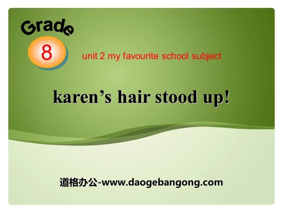 《Karen's Hair Stood Up!》My Favourite School Subject PPT教学课件