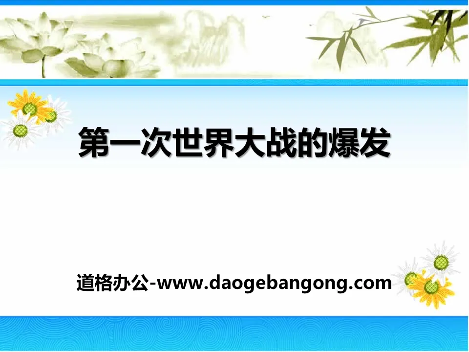 《第一次世界大战的爆发》急剧动荡的现代世界PPT课件2